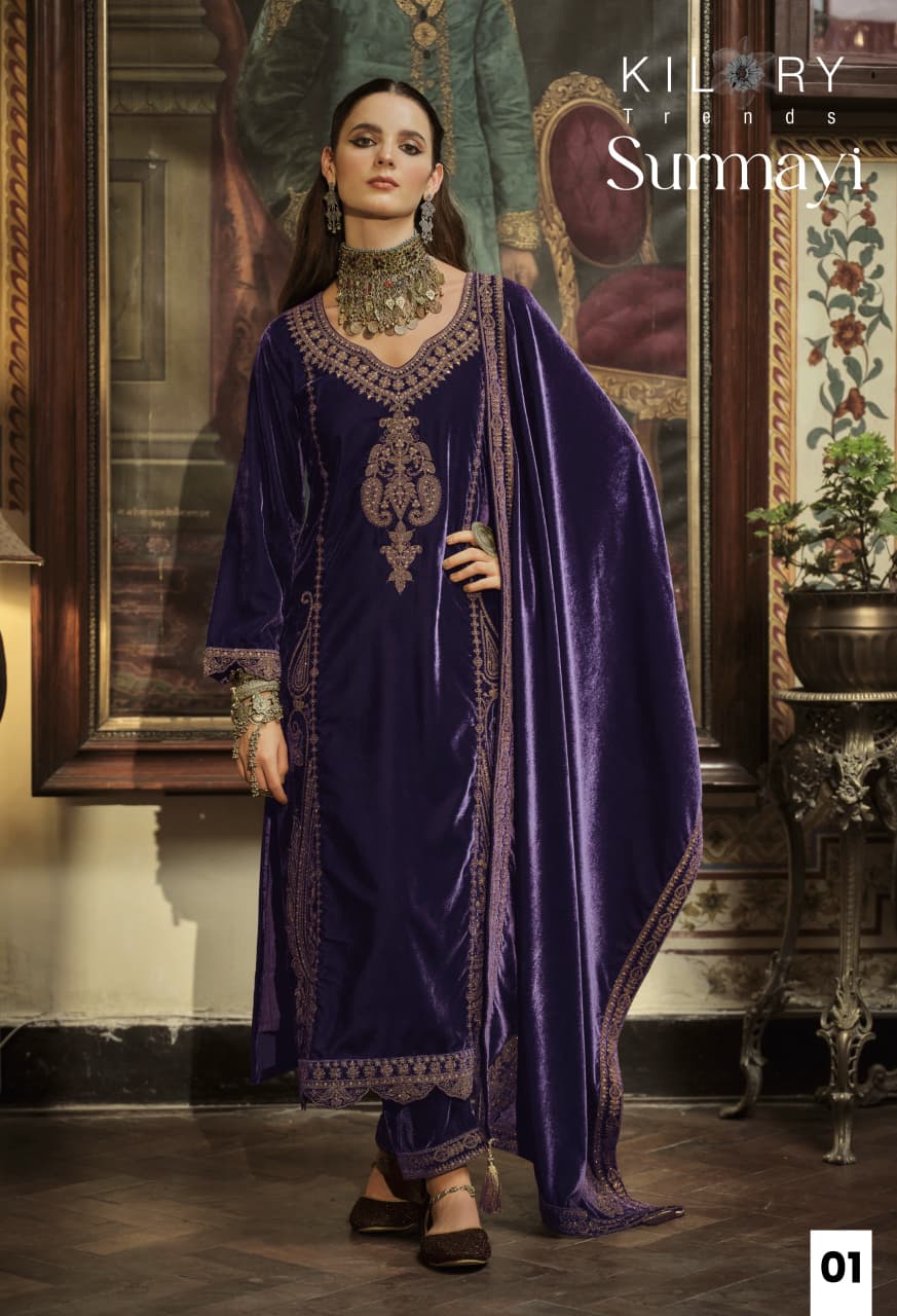 Surmayi Kilory Velvet Suits Exporter