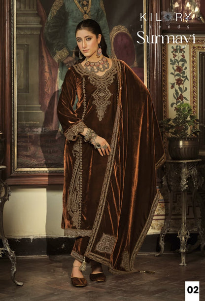 Surmayi Kilory Velvet Suits Exporter