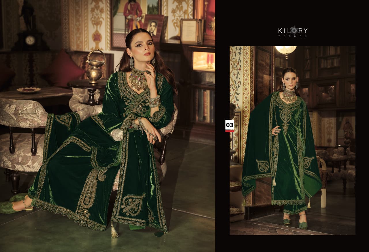 Surmayi Kilory Velvet Suits Exporter