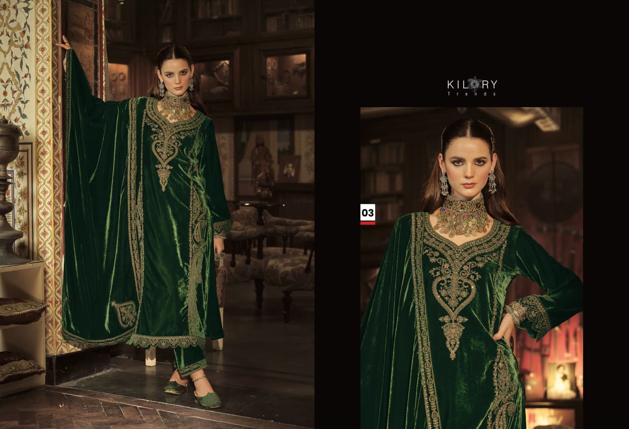 Surmayi Kilory Velvet Suits Exporter