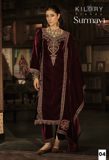 Surmayi Kilory Velvet Suits Exporter
