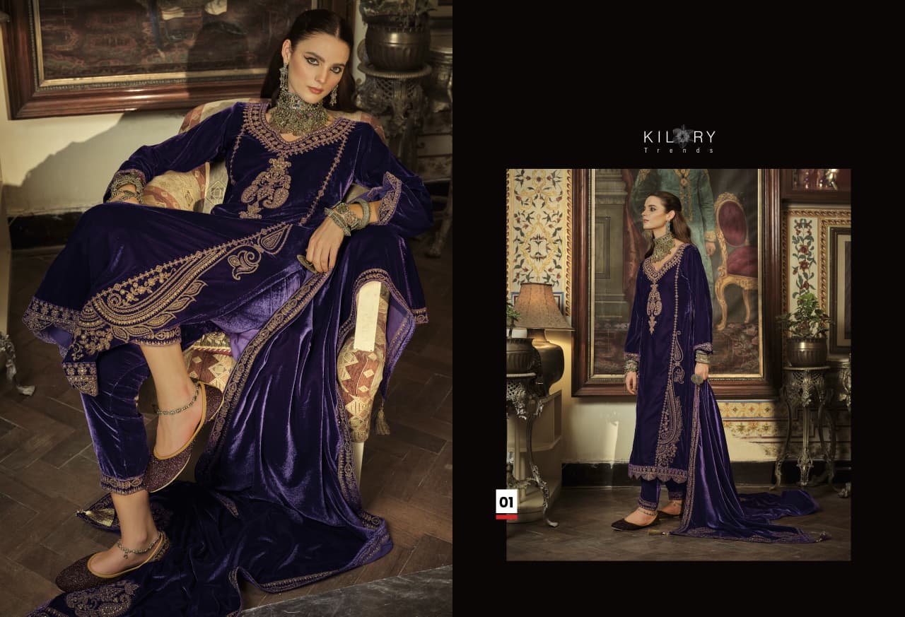 Surmayi Kilory Velvet Suits Exporter