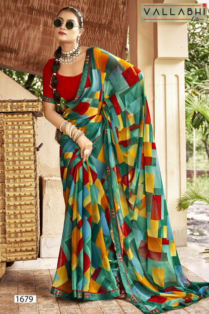 Surmayi Vallabhi Lite Georgette Sarees Exporter Gujarat