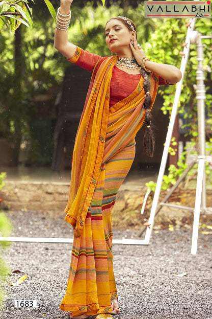 Surmayi Vallabhi Lite Georgette Sarees Exporter Gujarat