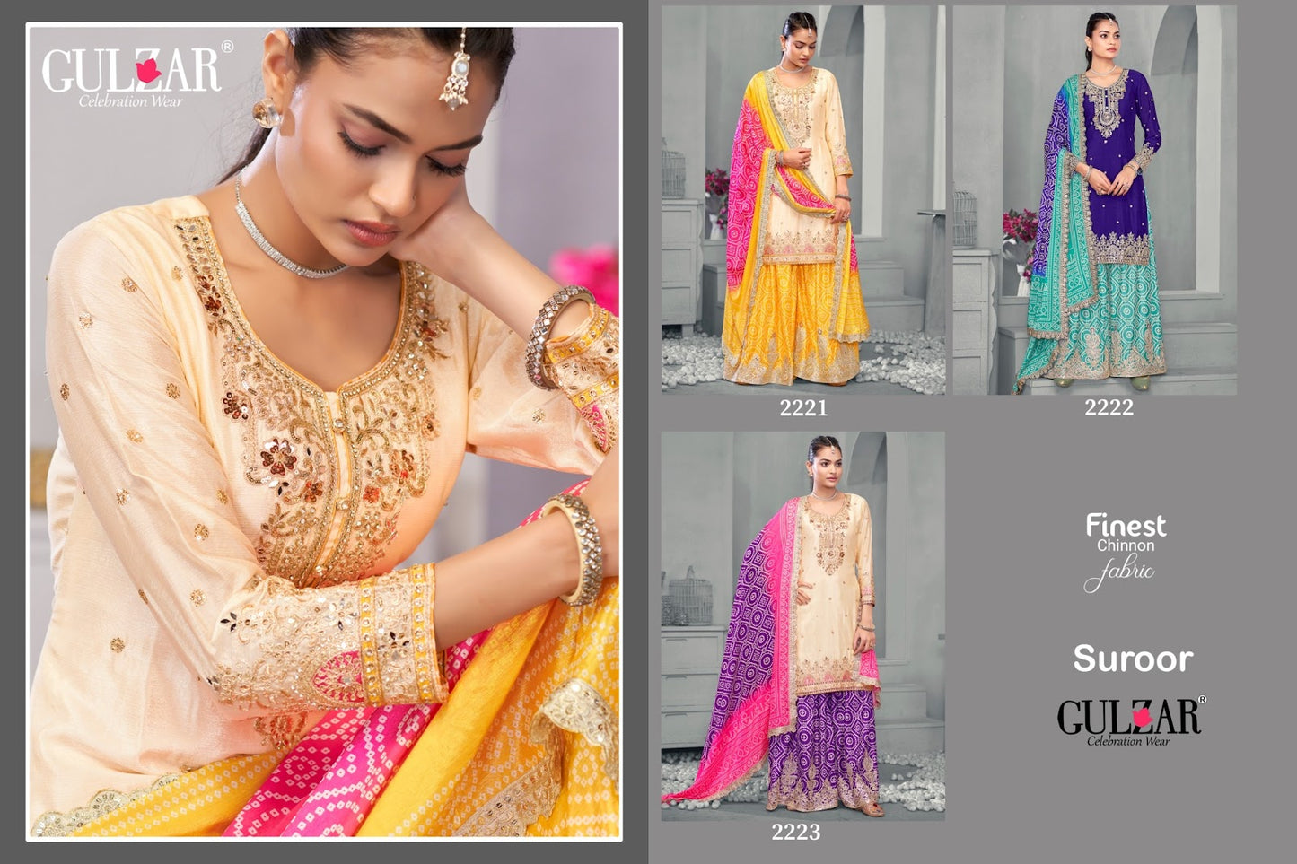 Suroor Gulzar Chinon Readymade Suits Exporter India