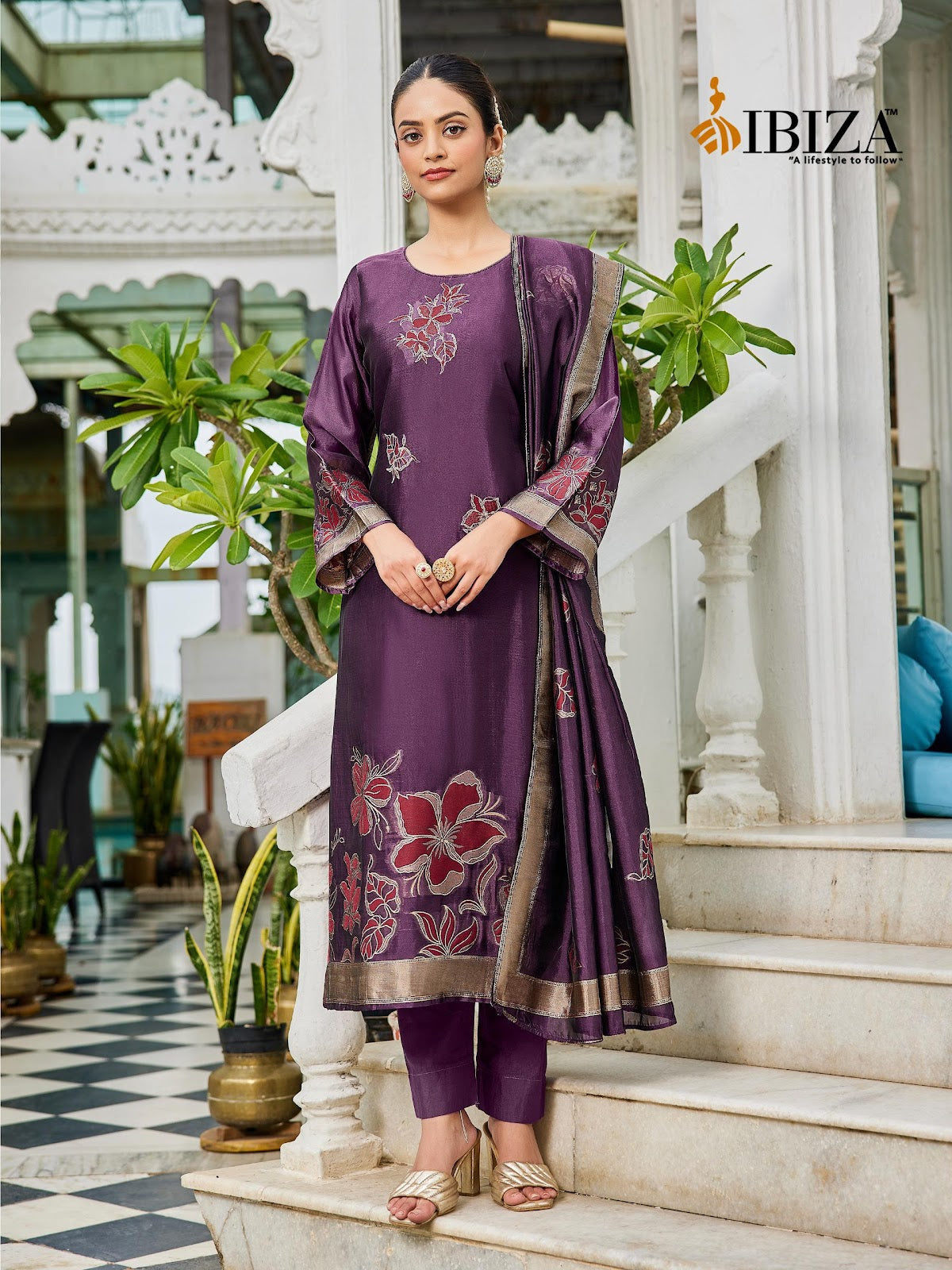 Suroor Ibiza Banglori Silk Pant Style Suits Supplier India