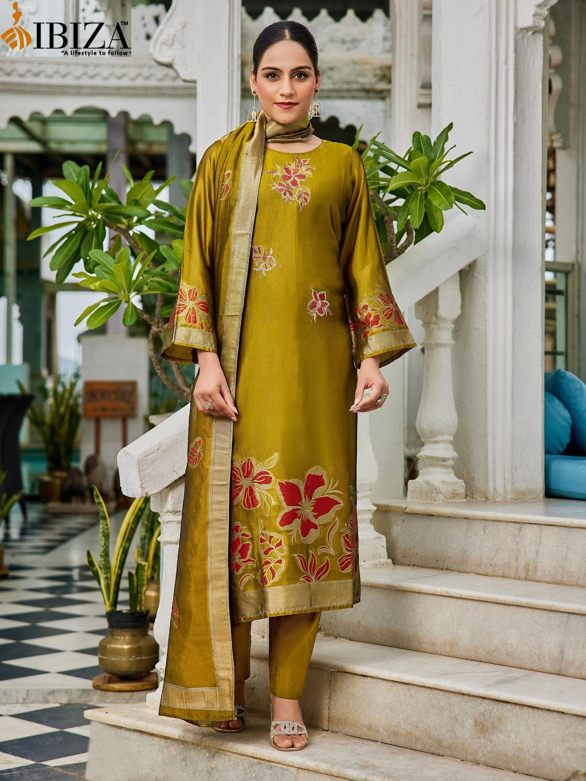 Suroor Ibiza Banglori Silk Pant Style Suits Supplier India