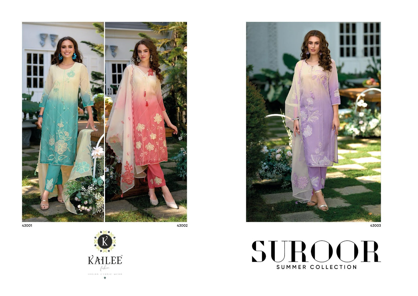 Suroor Kailee Fashion Pure Cotton Readymade Pant Style Suits Exporter