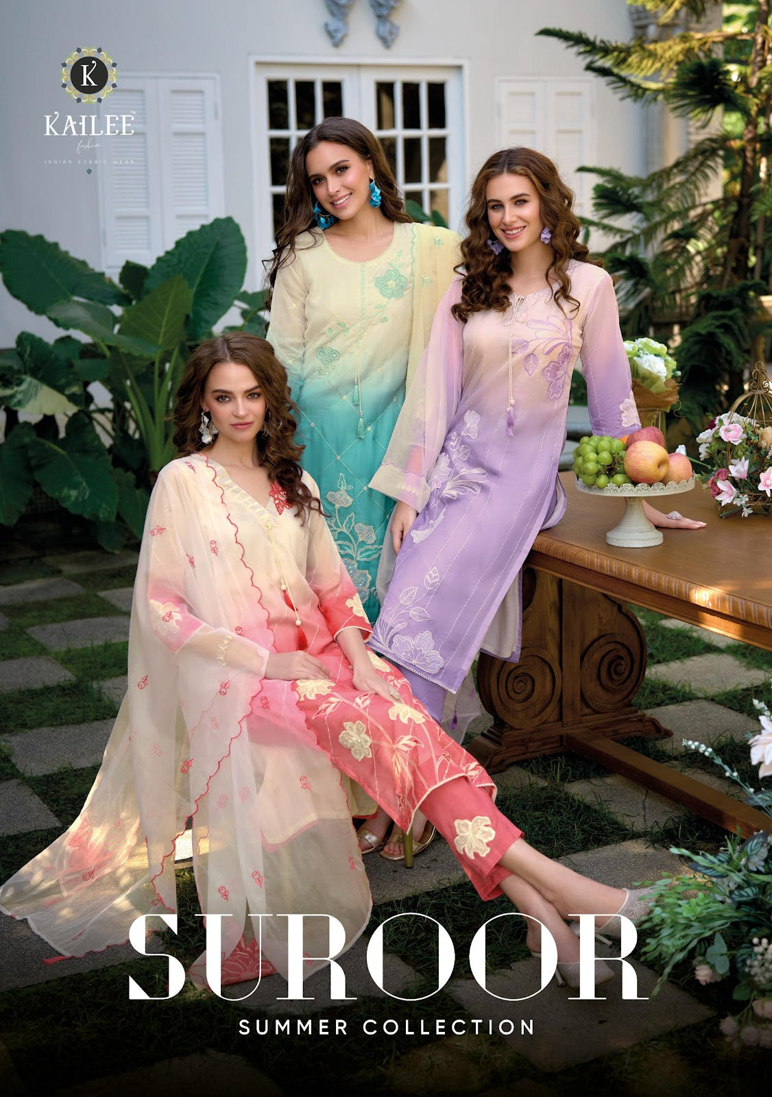 Suroor Kailee Fashion Pure Cotton Readymade Pant Style Suits Exporter