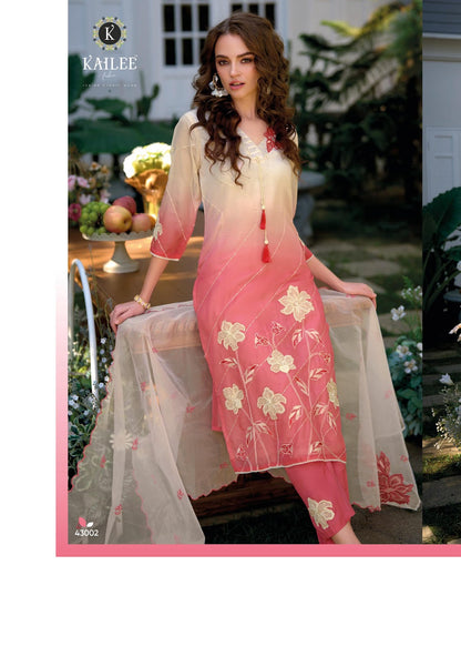 Suroor Kailee Fashion Pure Cotton Readymade Pant Style Suits Exporter