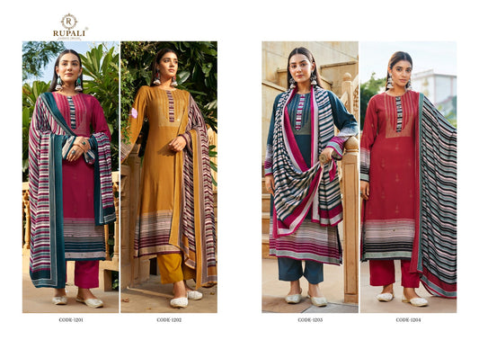 Suroor Rupali Pure Viscose Pashmina Suits Wholesaler