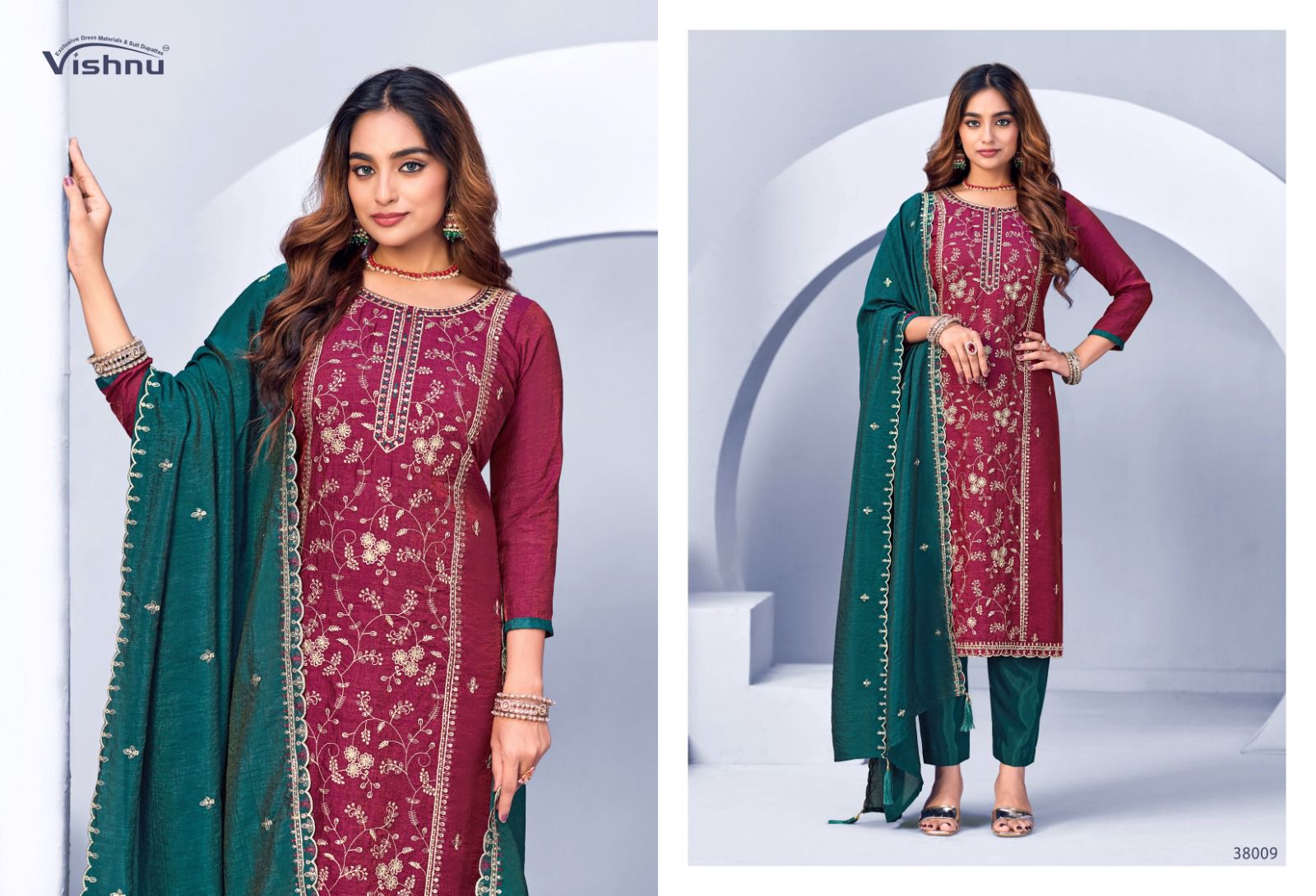 Suroor Vishnu Impex Vichitra Pant Style Suits Manufacturer India