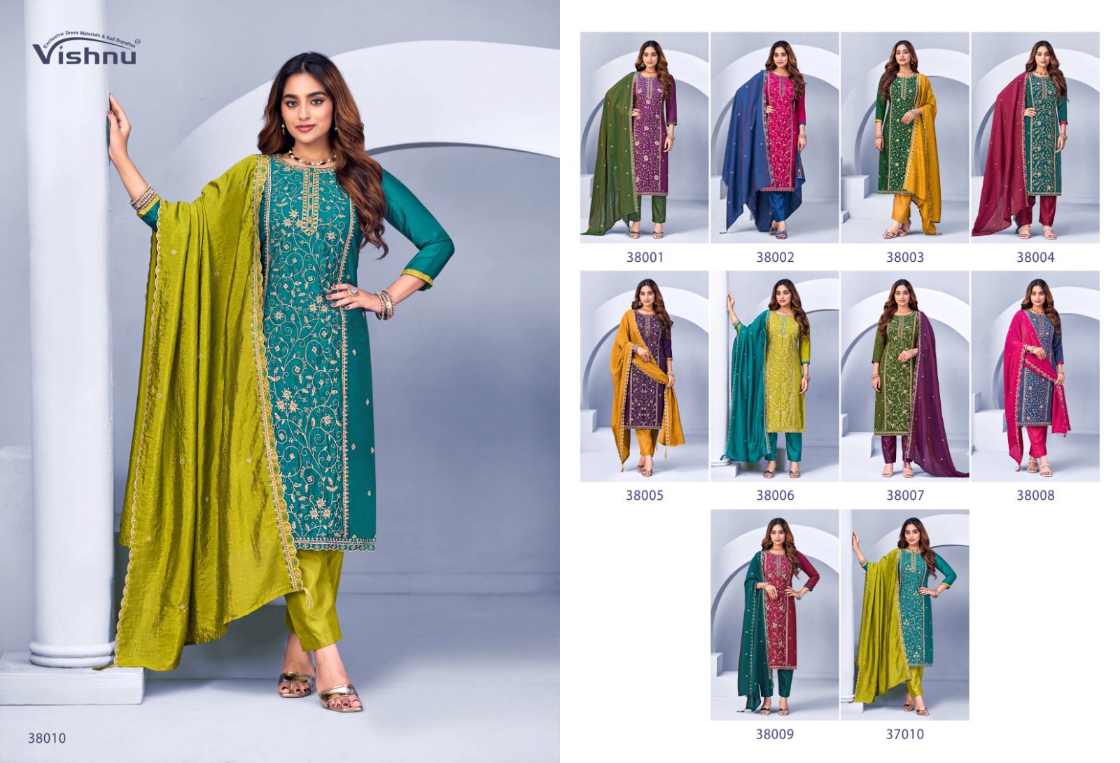 Suroor Vishnu Impex Vichitra Pant Style Suits Manufacturer India