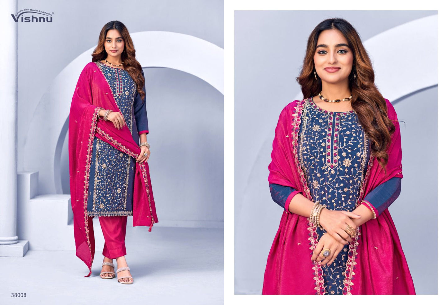 Suroor Vishnu Impex Vichitra Pant Style Suits Manufacturer India