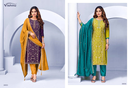 Suroor Vishnu Impex Vichitra Pant Style Suits Manufacturer India