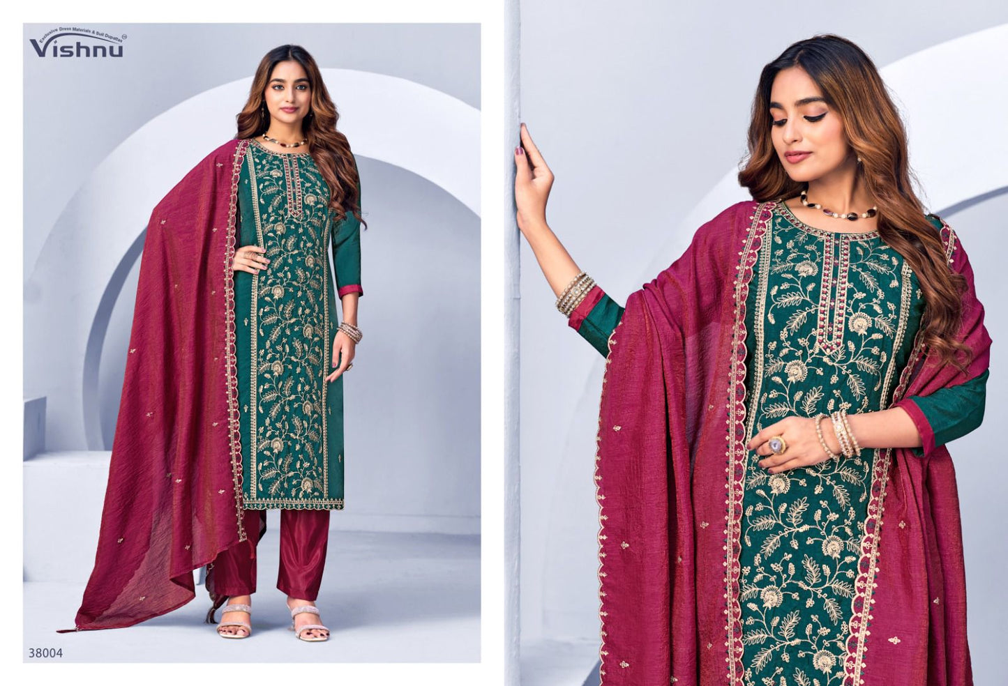 Suroor Vishnu Impex Vichitra Pant Style Suits Manufacturer India