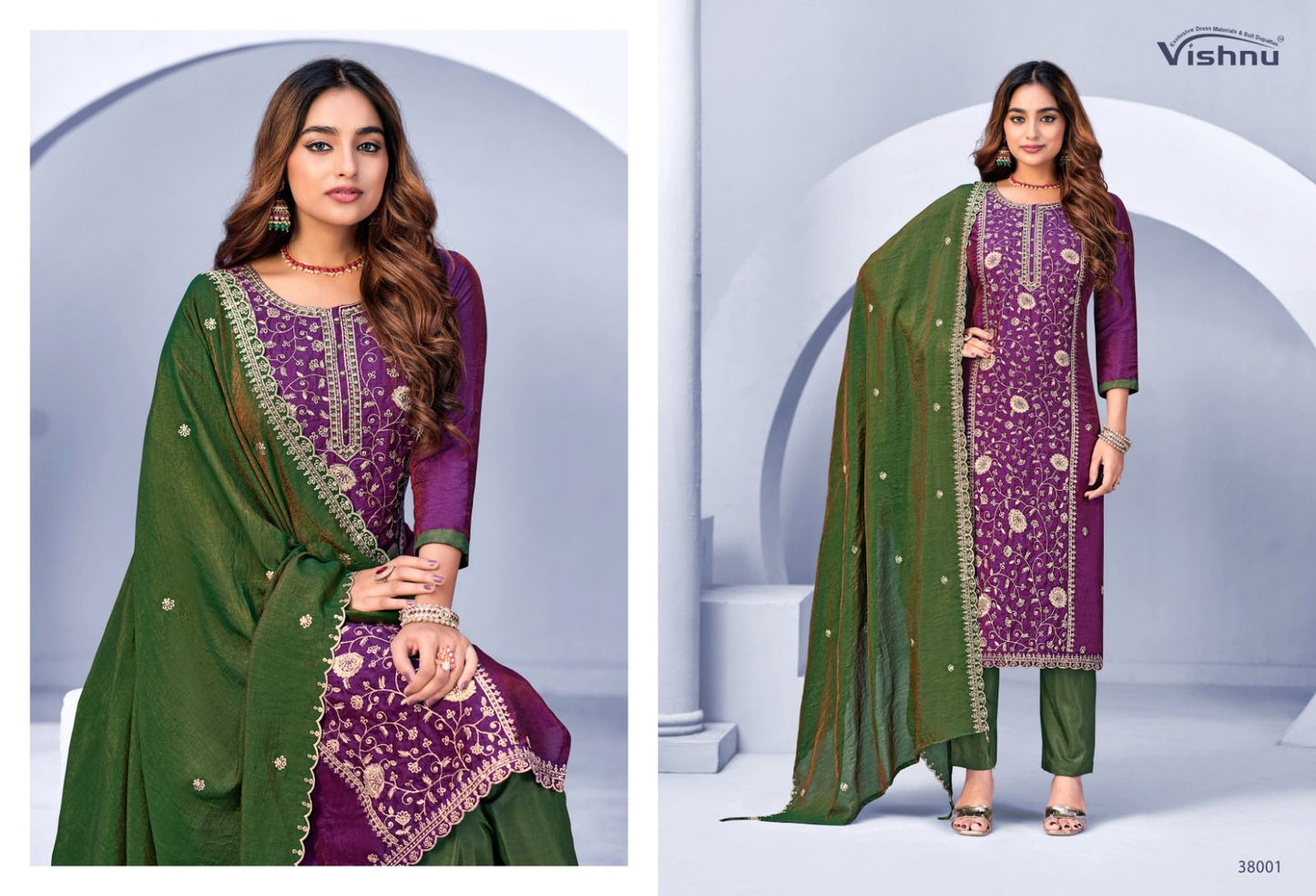 Suroor Vishnu Impex Vichitra Pant Style Suits Manufacturer India