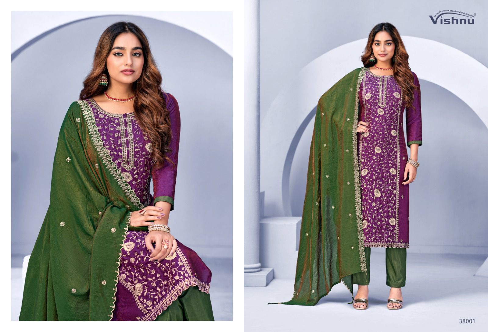 Suroor Vishnu Impex Vichitra Pant Style Suits Manufacturer India