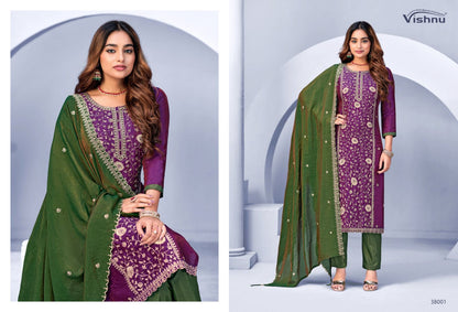 Suroor Vishnu Impex Vichitra Pant Style Suits Manufacturer India
