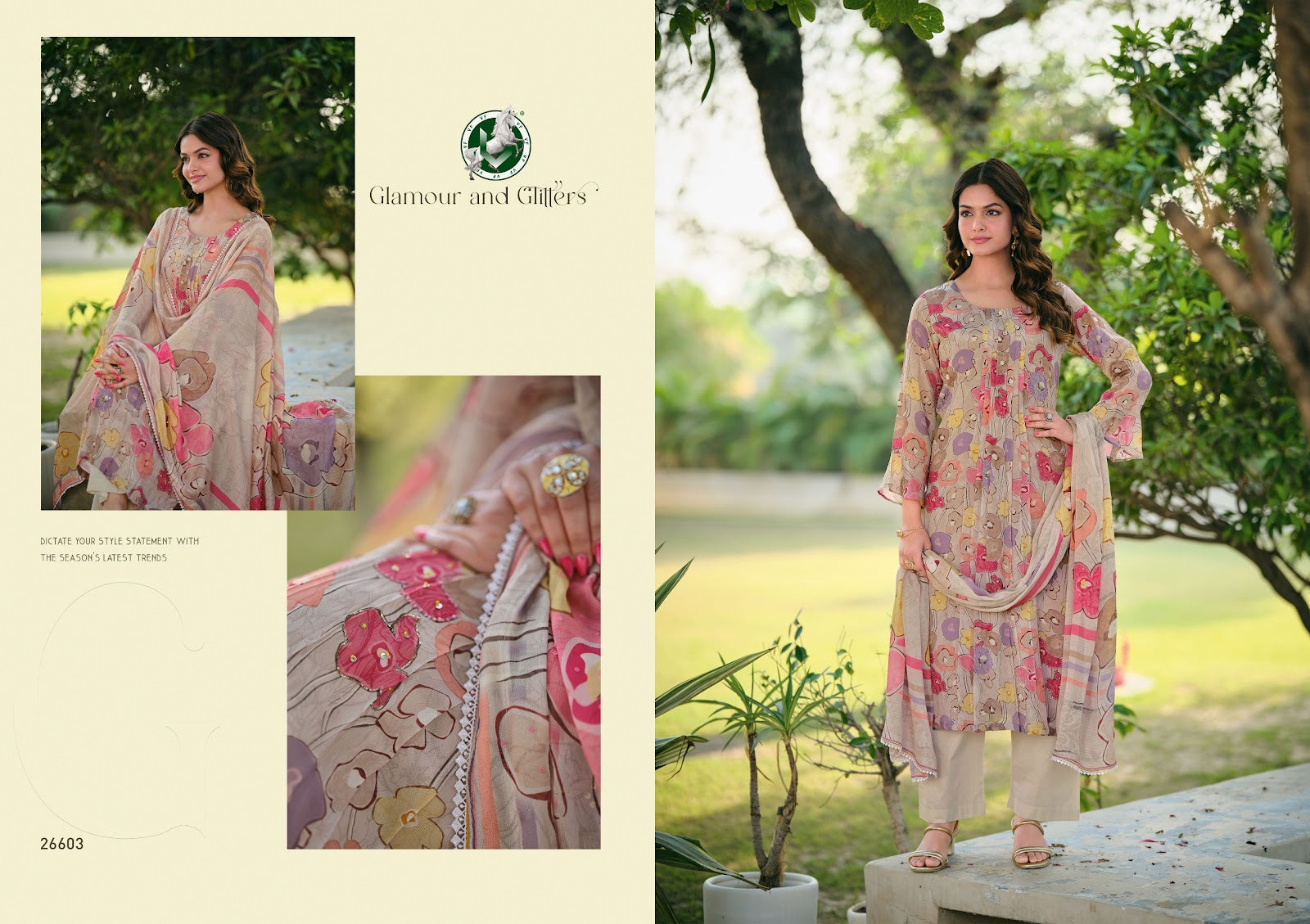 Suroor Vivek Bemberg Pant Style Suits Manufacturer Ahmedabad