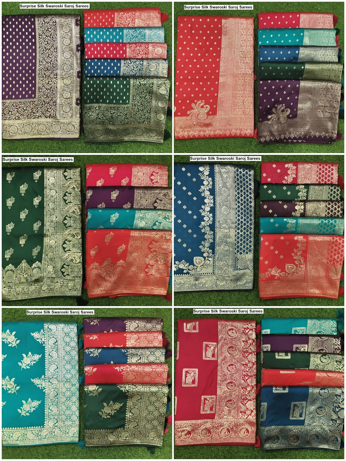 Surprise Silk Swaroski Saroj Sarees Wholesale Rate