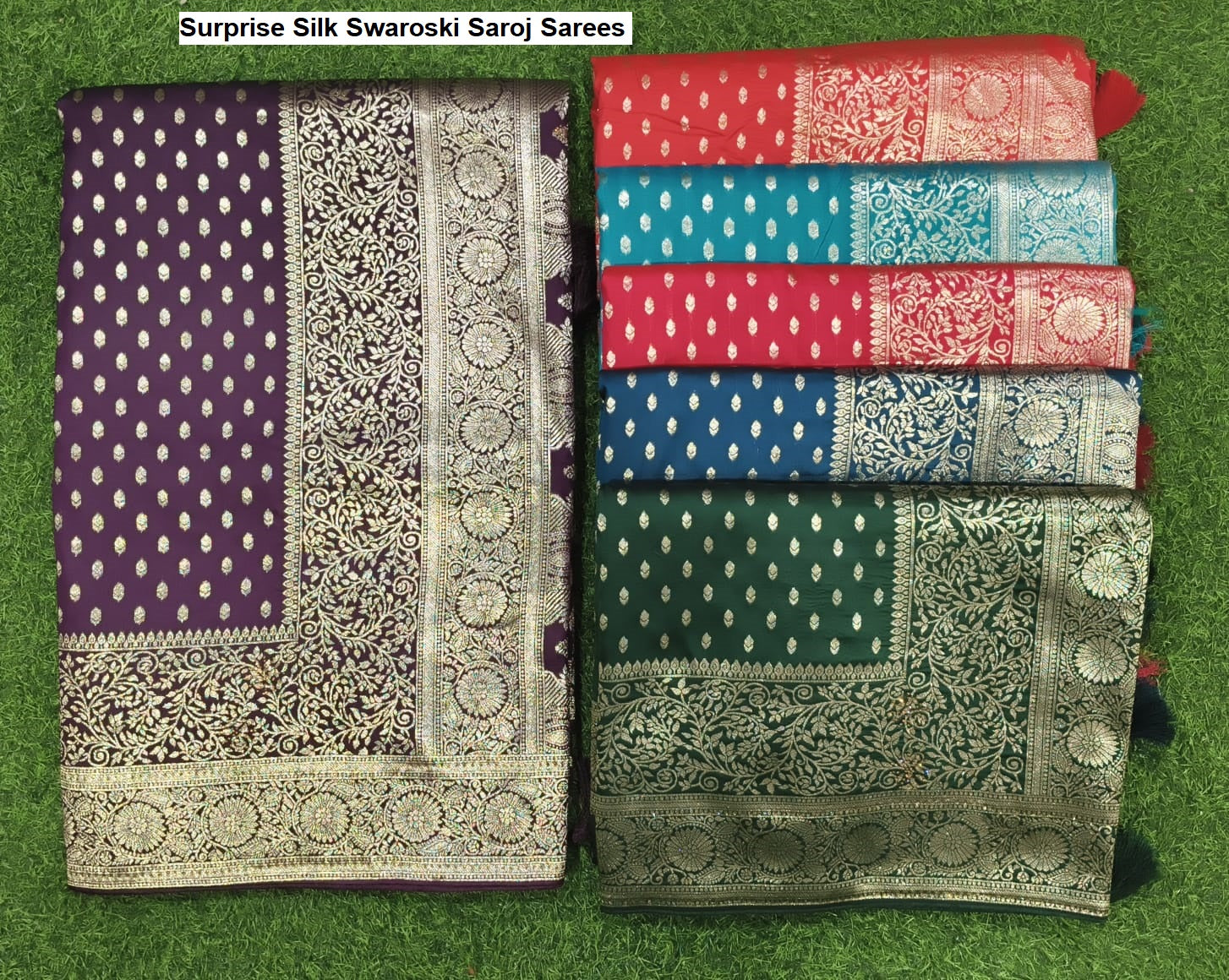 Surprise Silk Swaroski Saroj Sarees Wholesale Rate