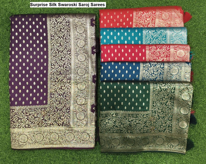 Surprise Silk Swaroski Saroj Sarees Wholesale Rate