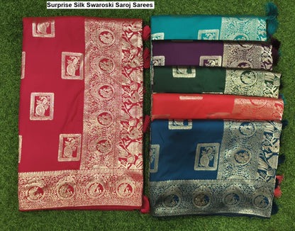 Surprise Silk Swaroski Saroj Sarees Wholesale Rate
