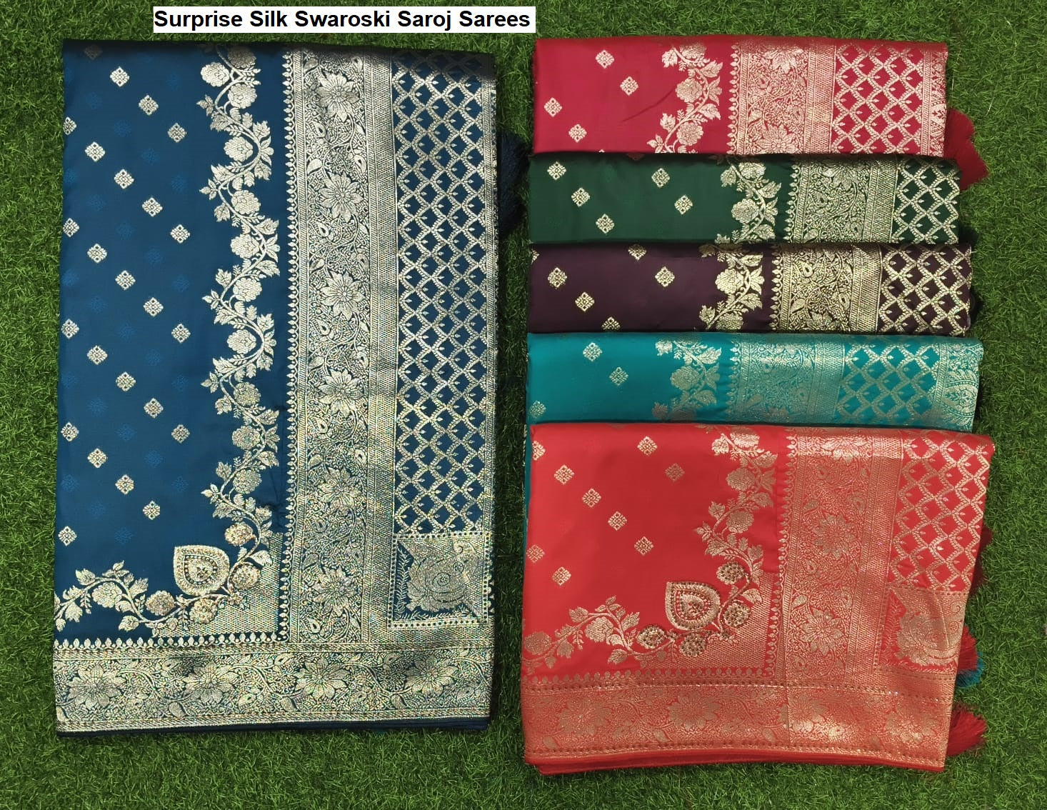 Surprise Silk Swaroski Saroj Sarees Wholesale Rate