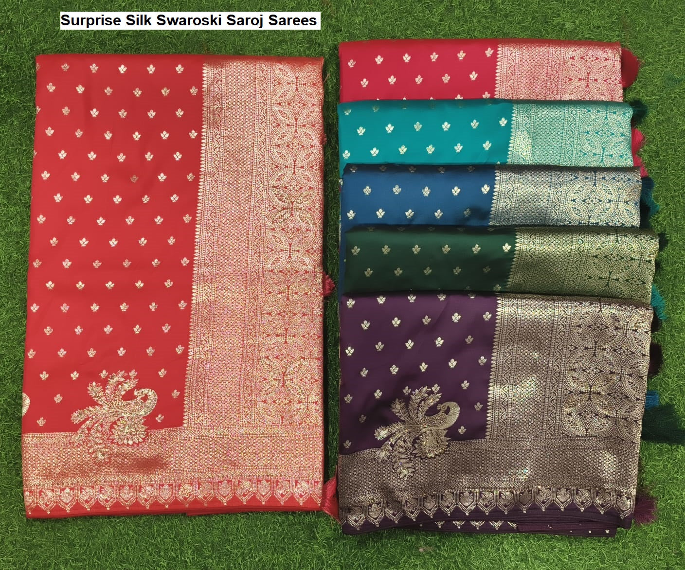 Surprise Silk Swaroski Saroj Sarees Wholesale Rate