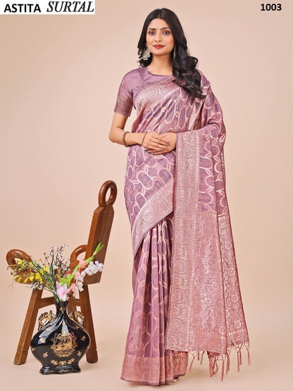 Surtal 1001-1007 Astita Linen Cotton Sarees Exporter