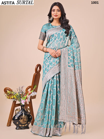 Surtal 1001-1007 Astita Linen Cotton Sarees Exporter