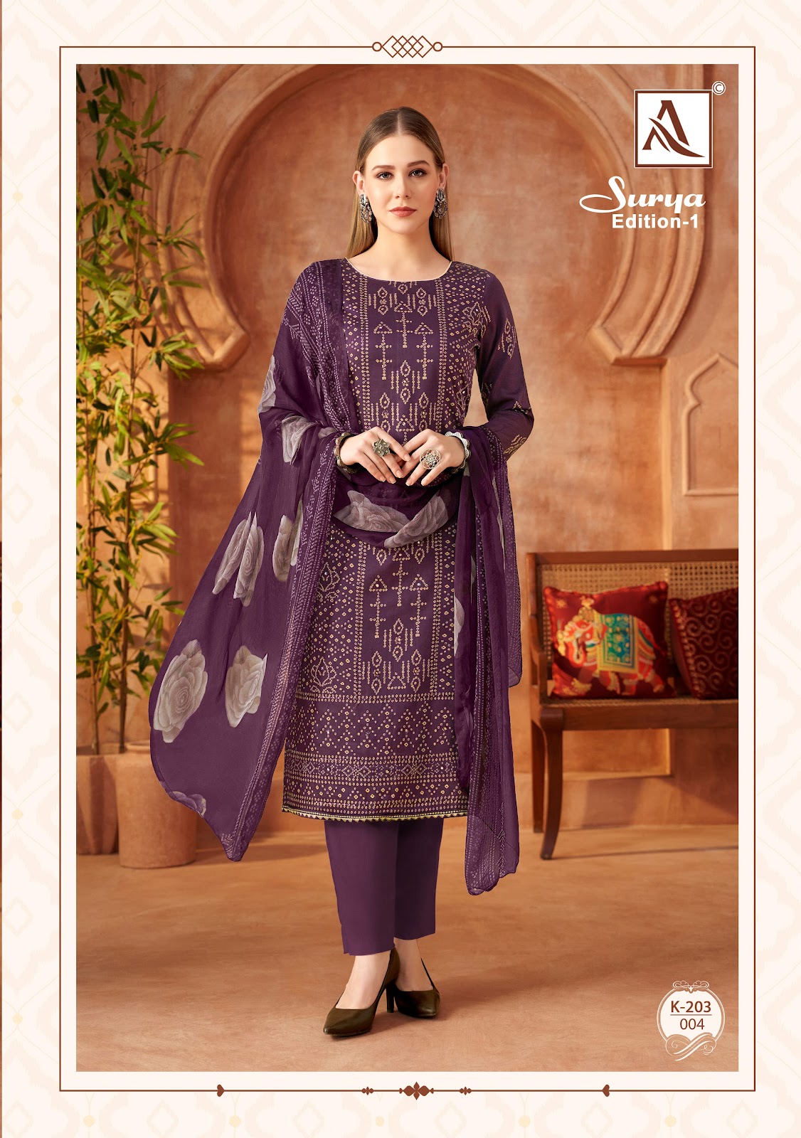 Surya Edition 1 Alok Pure Zam Karachi Salwar Suits Wholesaler Gujarat