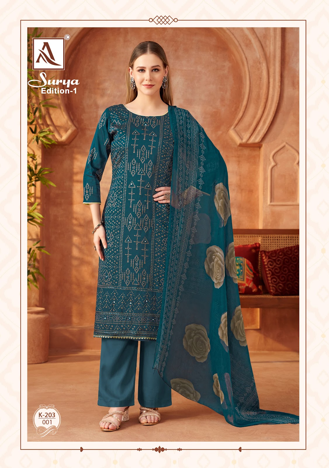 Surya Edition 1 Alok Pure Zam Karachi Salwar Suits Wholesaler Gujarat
