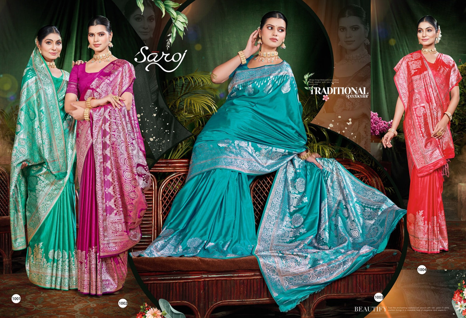 Sutradhar Satin Saroski Vol 1 Saroj Sarees Wholesale Rate