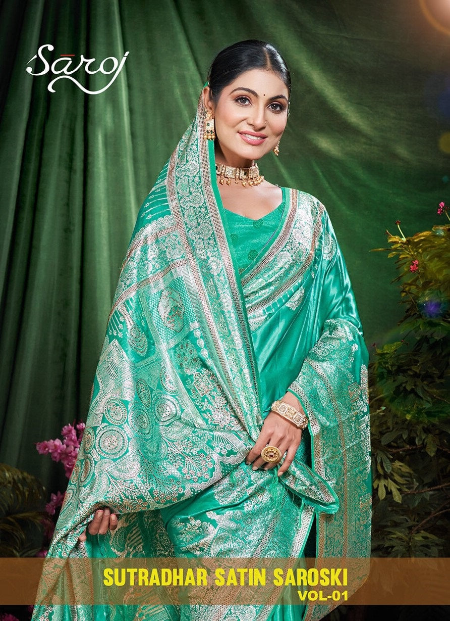 Sutradhar Satin Saroski Vol 1 Saroj Sarees Wholesale Rate