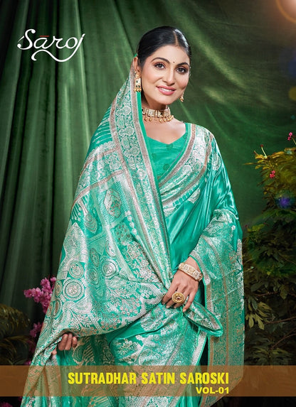 Sutradhar Satin Saroski Vol 1 Saroj Sarees Wholesale Rate