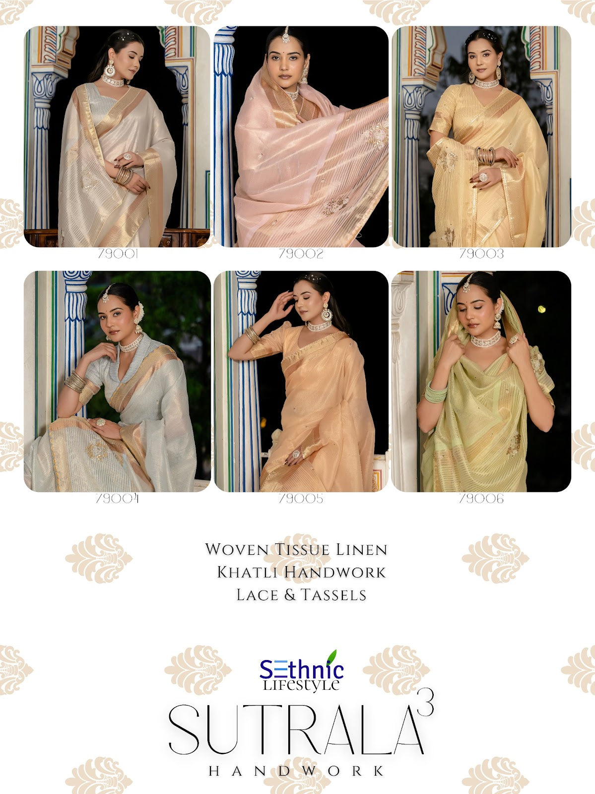 Sutrala Vol 3 Sethnic Tissue Sarees Wholesale Price