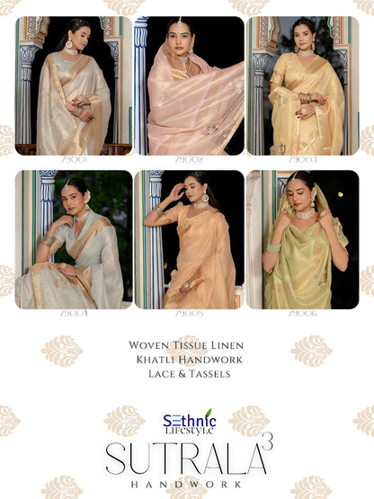 Sutrala Vol 3 Sethnic Tissue Sarees Wholesale Price
