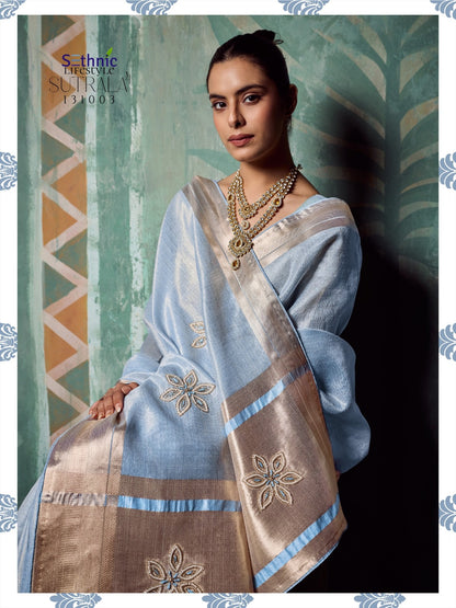 Sutrala Vol 4 Sethnic Tissue Cotton Sarees Exporter Ahmedabad