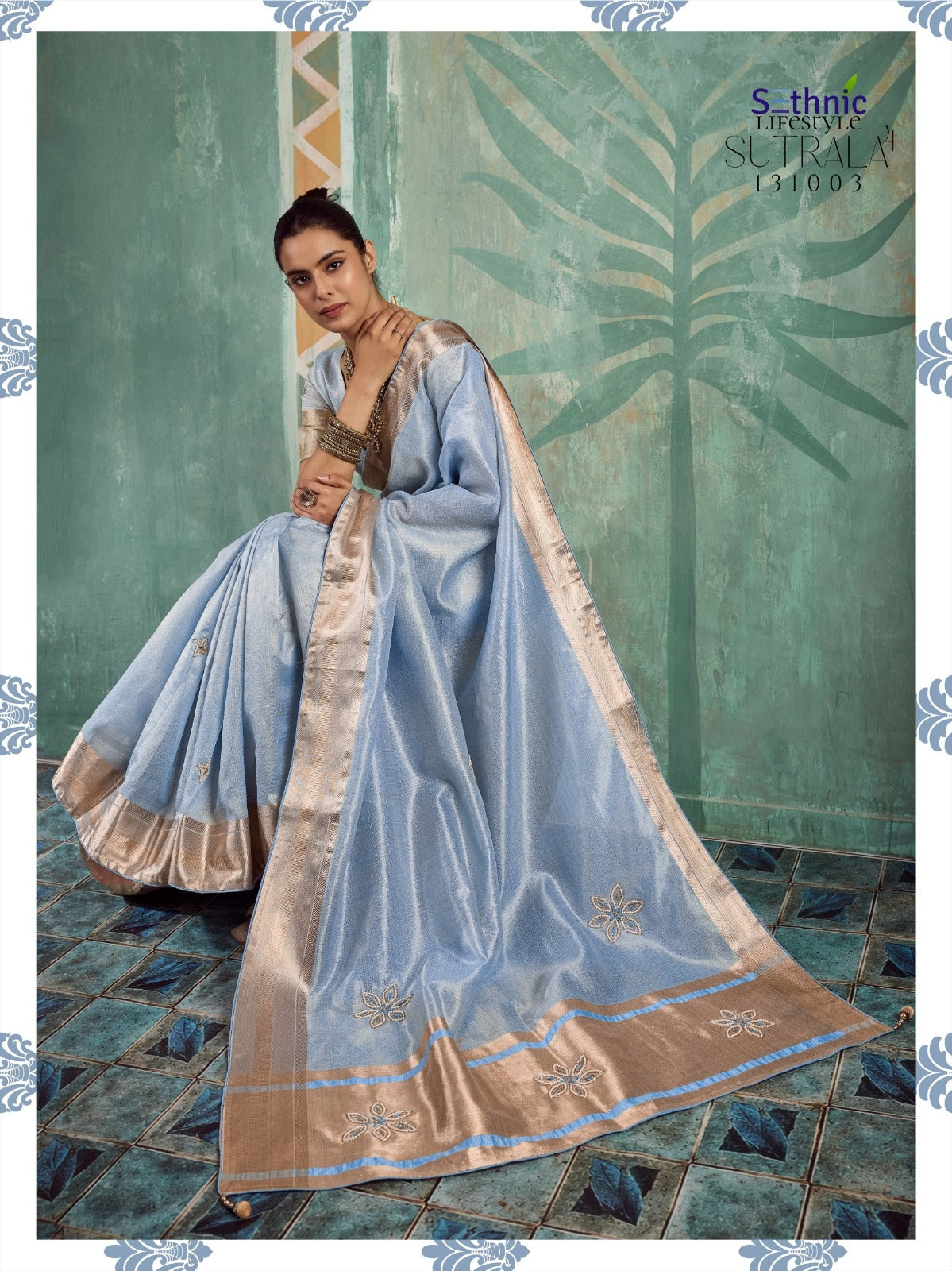 Sutrala Vol 4 Sethnic Tissue Cotton Sarees Exporter Ahmedabad