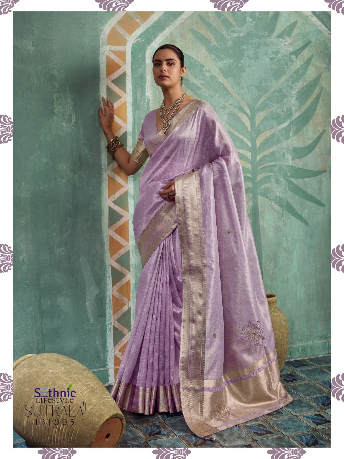 Sutrala Vol 4 Sethnic Tissue Cotton Sarees Exporter Ahmedabad