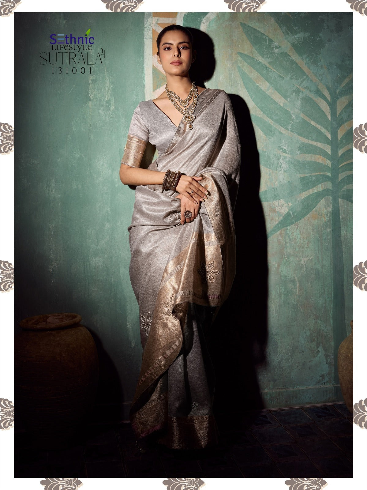 Sutrala Vol 4 Sethnic Tissue Cotton Sarees Exporter Ahmedabad