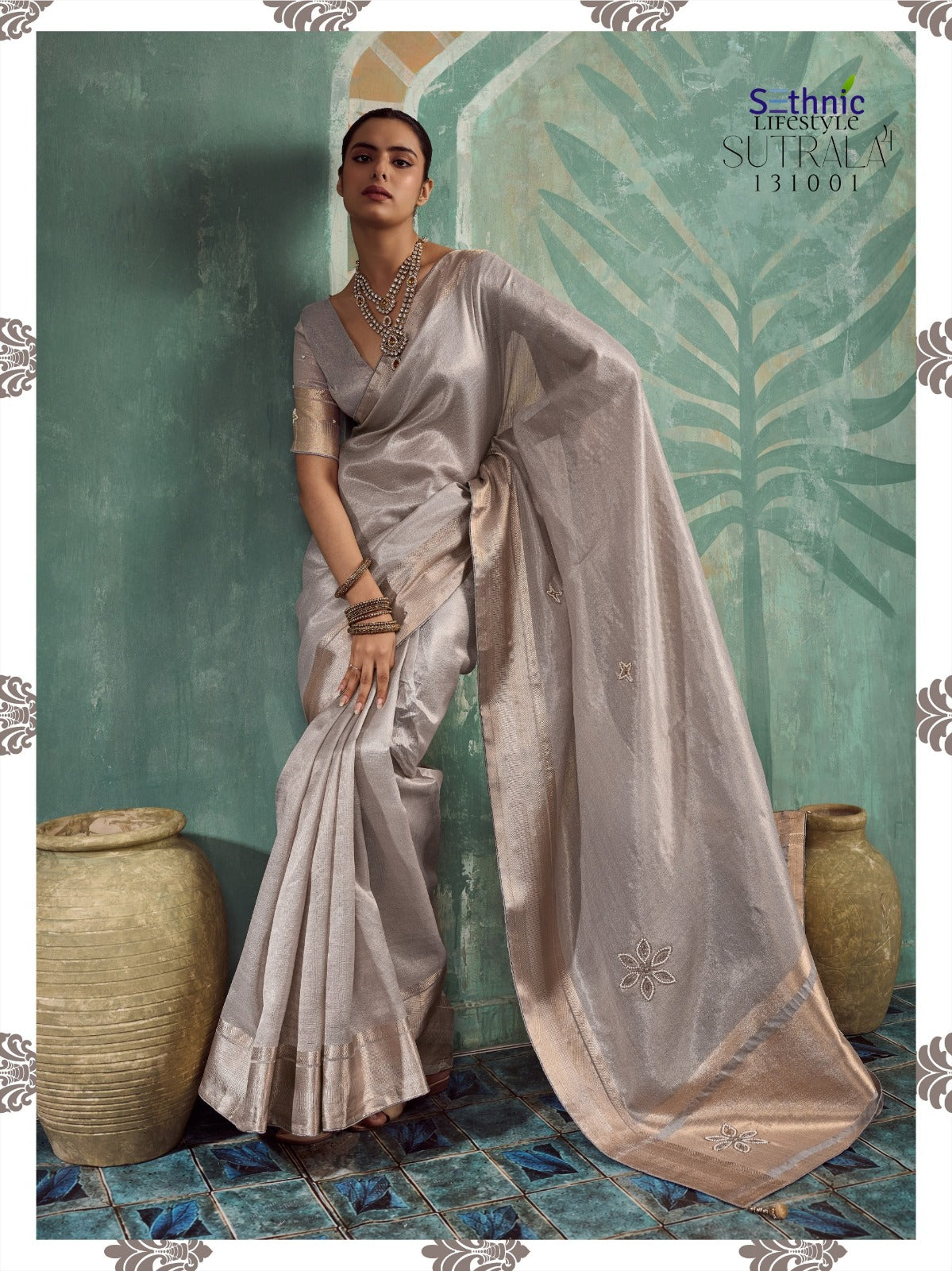 Sutrala Vol 4 Sethnic Tissue Cotton Sarees Exporter Ahmedabad