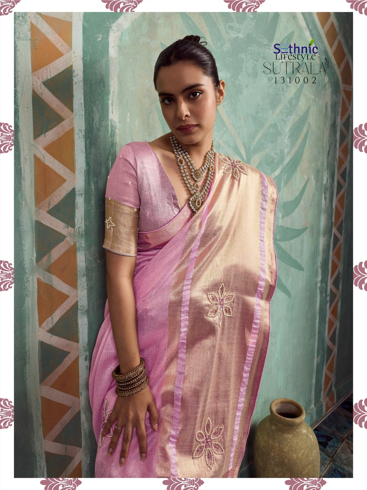 Sutrala Vol 4 Sethnic Tissue Cotton Sarees Exporter Ahmedabad