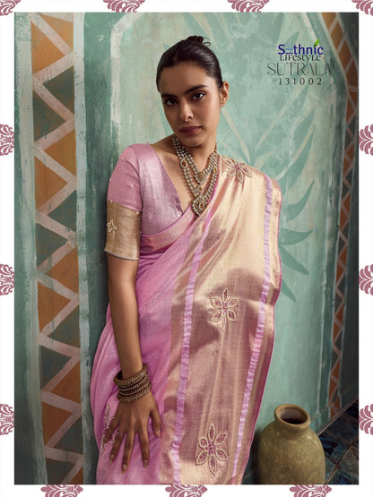Sutrala Vol 4 Sethnic Tissue Cotton Sarees Exporter Ahmedabad