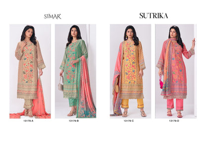 Sutrika Simar Viscose Muslin Pant Style Suits Supplier Ahmedabad