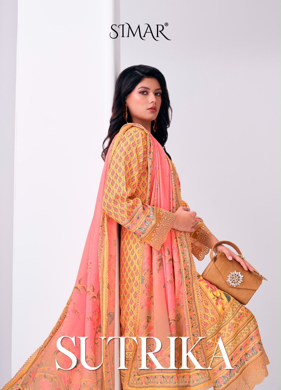 Sutrika Simar Viscose Muslin Pant Style Suits Supplier Ahmedabad