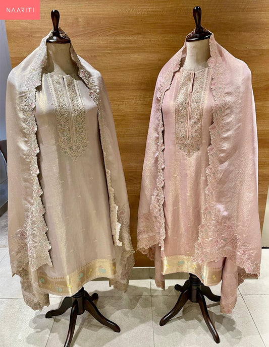 Suvana Naariti Tissue Silk Salwar Suits Exporter Ahmedabad
