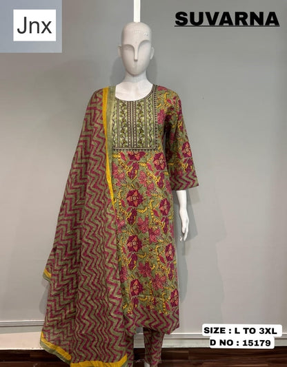 Suvarna Jnx Cambric Cotton Readymade Anarkali Suits Manufacturer Ahmedabad